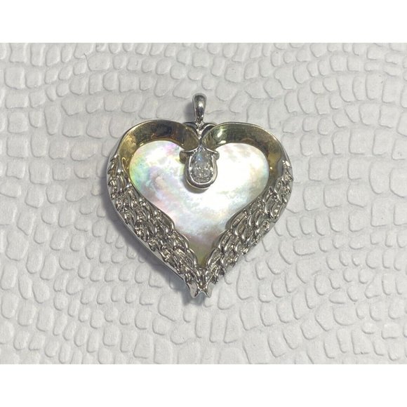 BGE Handcrafted Solid 925 CZ Heart Message Necklace "Gone Yet Not Forgotten” - Picture 2 of 7